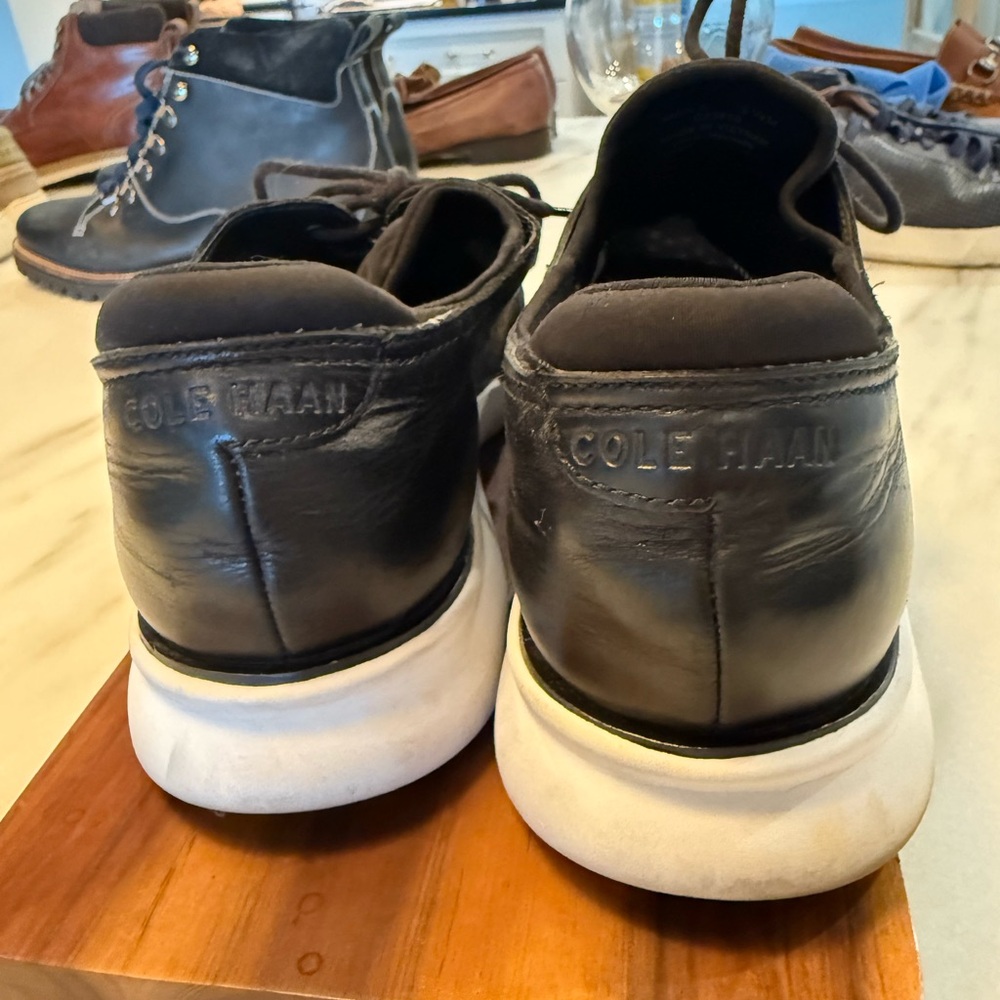 Cole Haan Men's Black Sneakers with White Soles
